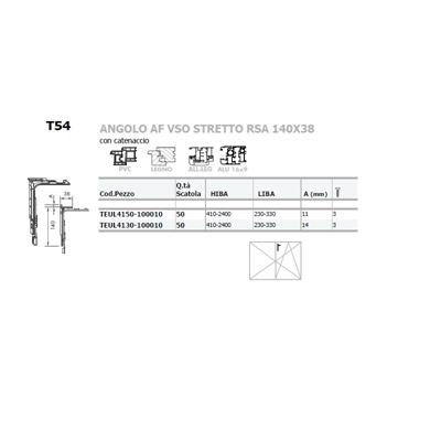 RINVIO D'ANGOLO VSO CORTO 140X38                   [*]  (50)