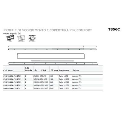 SET PROFILI PSK160/200 ARGENTO EV1 871-1070        [*]