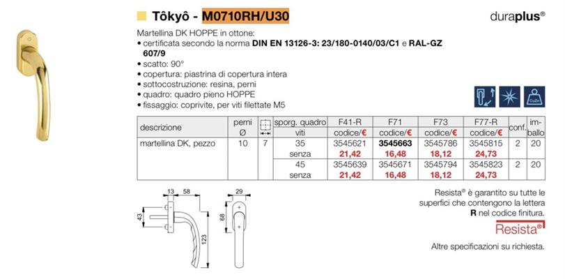 MARTELLINA TOKYO OTTONE CROMO SAT./ SENZA QUADRO