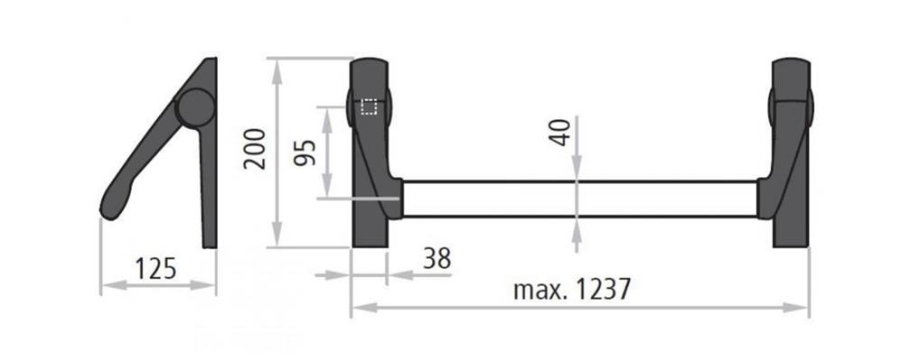 ANTIPANICO C/SERRATURA ANTA ATTIVA  PRINCIPALE EXUS [#]