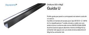PROFILO GUIDA U MgZ 30/27/30 0,6mm L.3m AQUAPANEL