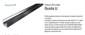 PROFILO GUIDA U MgZ 40/50/40 0,6mm L.3m AQUAPANEL      (240)