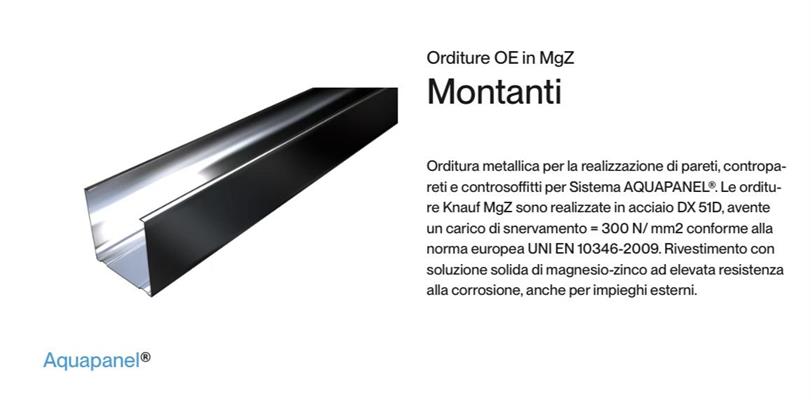 PROFILO MONTANTE C 50/100/50 IN MGZ 0,6MM 100X4000mm    (96)