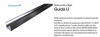 GUIDA U 40/100/40 IN MGZ 0,6MM 100x3000 AQUAPANEL