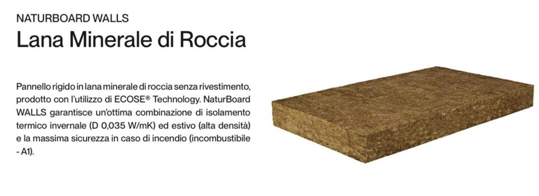 NATURBOARD WALLS PANNELLO IN LANA DI ROCCIA 80x600x1000