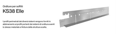PROFILO PERIMETRALE L20/25 SERIE KS38 L.3050 BIANCO