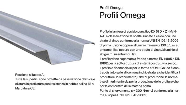 PROFILO OMEGA 27x40 0,6MM L.3000                       (200)