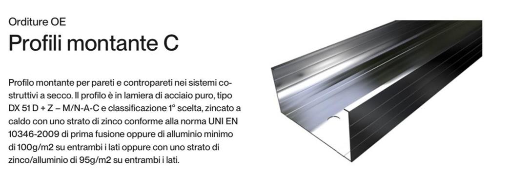 PROFILO MONTANTE C  50/75/50 SP.0.6MM L3200            (120)