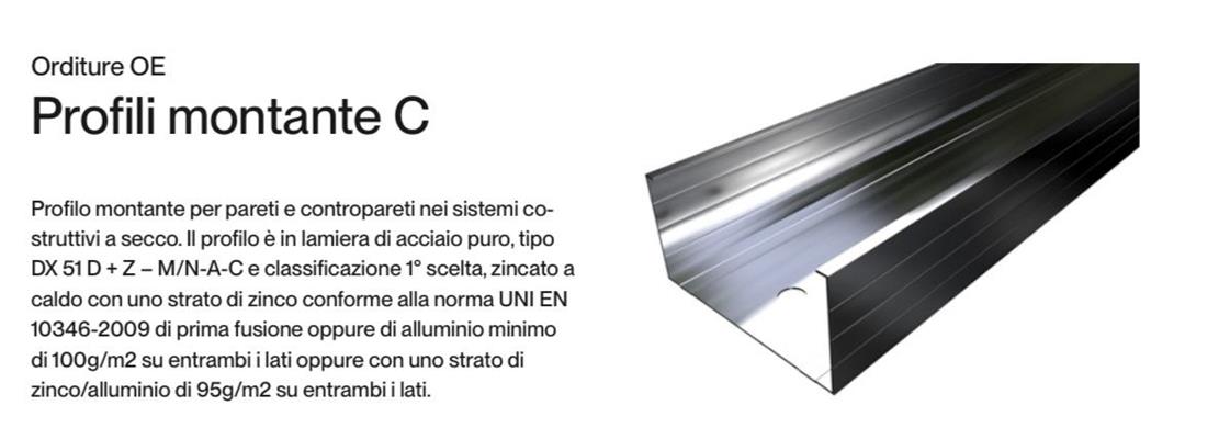 PROFILO MONTANTE C 50/50/50 SP.0,6MM L.3000            (160)