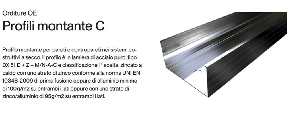 PROFILO MONTANTE C 50/75/50 SP.0,6MM L.3000            (120)