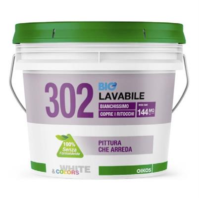 BIANCO 302 BIO LAVABILE LITRI 12 [#]