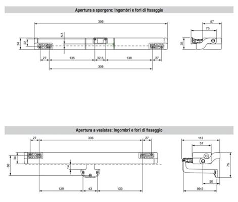 ATTUATORE A CATENA LIWIN 300N 230V RAL7035