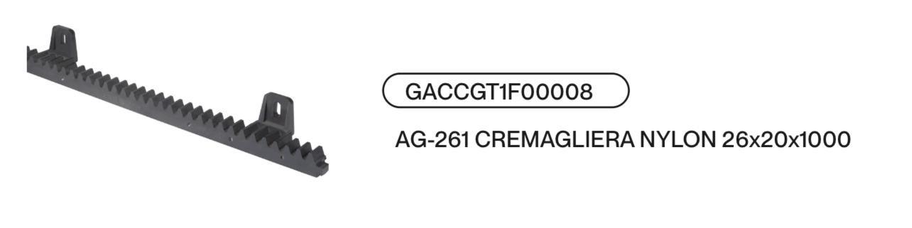AG-261 CREMAGLIERA IN NYLON 26x20x1000