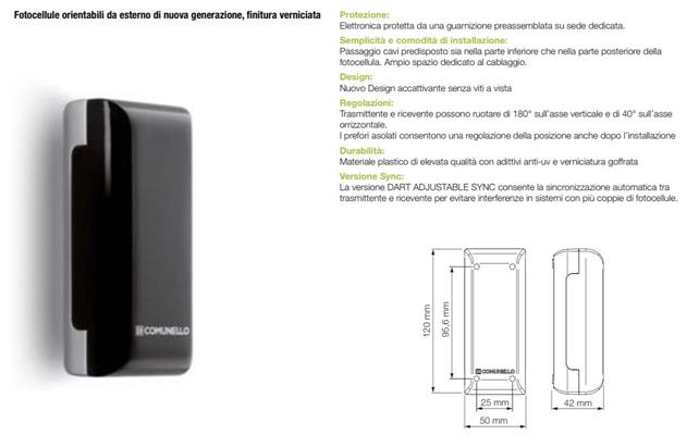 FOTOCELLULE DA ESTERNO ORIENTABILI