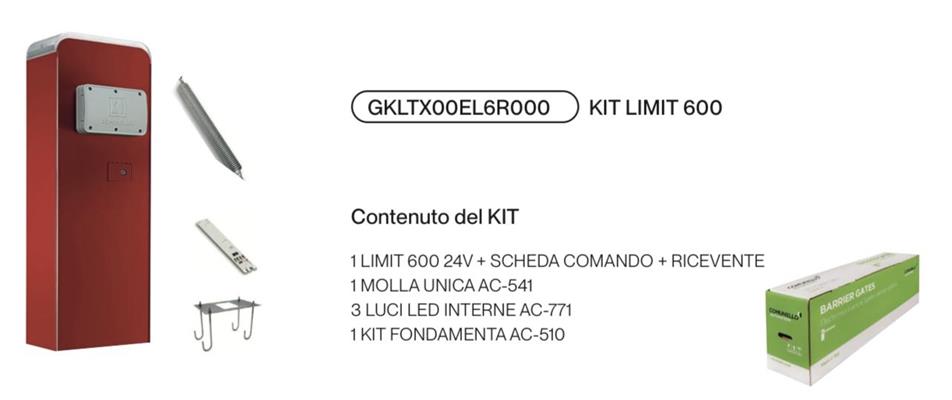 KIT LIMIT 600 24V 4MT -ROSSO