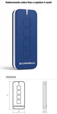 RADIOCOMANDO COPIATORE 4CH YELLOW