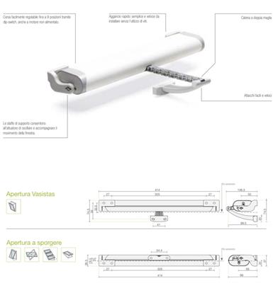 ATTUATORE CATENA L25-230V/BIANCO 9010 250N