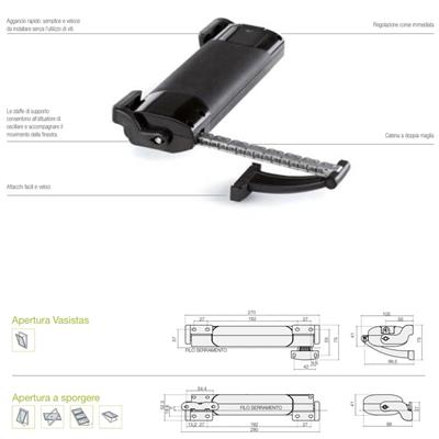 SMART 230V NERO ATTUATORE A CATENA 200N (corsa 18-38)