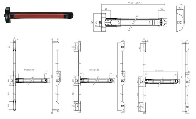 ANTIPANICO PUSH MODULARE L.1170