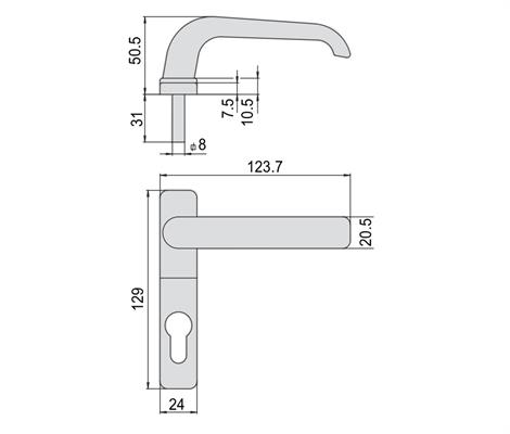 MANIGLIA PER 46305 COPR.                                (12)