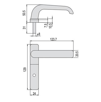 MANIGLIA PER 46307 COPR.                                (12)