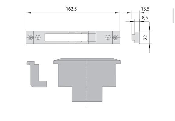 CONTROPIASTRA METALLO F NNC40. EKIP40 1A/2A             (12)