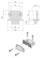 BOCCHETTA REGOLABILE PER PORTE IN LEGNO/PVC F.97 ARGENTO (6)