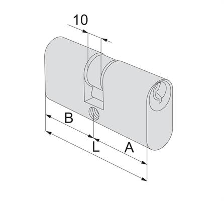CILINDRO OVALE L.70 35+35                               (12)