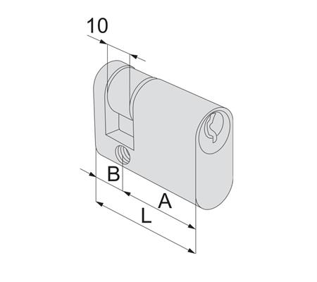 CILINDRO OVALE (MEZZO) L.38 27,7+10,3[#]                (12)