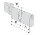CILINDRO OVALE + POMOLO L.55,4 27,7 + 27,7[#]            (6)