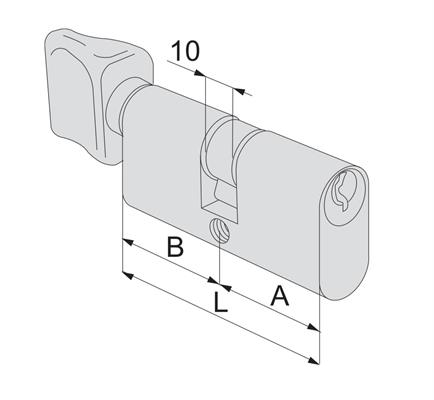 CILINDRO OVALE+POMOLO L.62,7 35+27,7[#]                  (6)