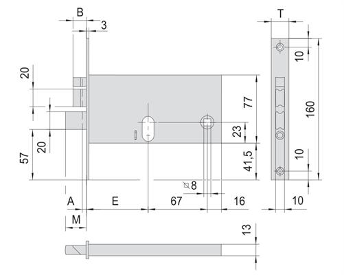 SERRATURA ELET. F14,7.E80 2 MAN + SCR                    (1)