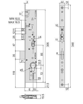 SERRATURA ELET. 3PUNTI   F22 E30 SCR.+2MAND. [#]         (1)