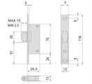 SERRATURA MONTANTE F20 RULLO REGOL.                      (1)