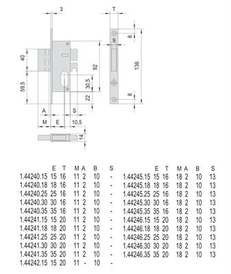SERRATURA MONTANTE F16 E18 1MANDATA                      (1)