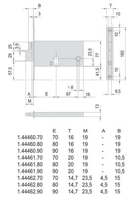 SERRATURA LARGA F14,7 E80 SCR.+2MAN.                     (1)