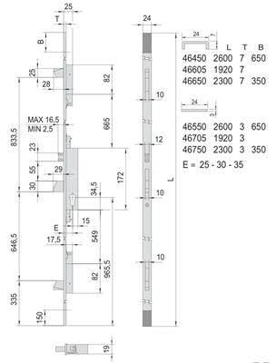 SERRATURA MULTIPUNTO F.U E35 RULLO+BASCULA               (1)