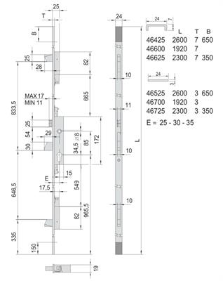 SERRATURA MULTIPUNTO F.-- E30 SCR. + MAND.