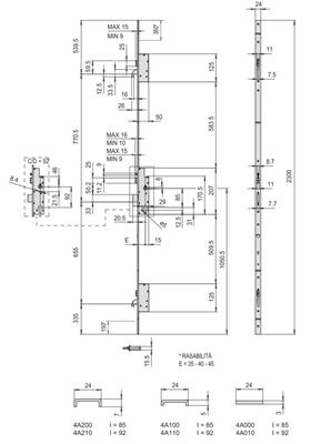 SERRATURA MULTITOP MATIC FU 24x5 E.40