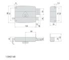 SERRATURA APPLIC.SX E.60 2 MAND. + SCROC.                (5)