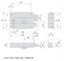 SERRATURA AP.DX+QUADRO   E.60 2 MAND.+SCROC. [#]         (1)