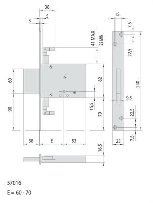 SERRATURA DA INFILARE E.60 4 MAND. 3 PUNTI    [#]       (12)