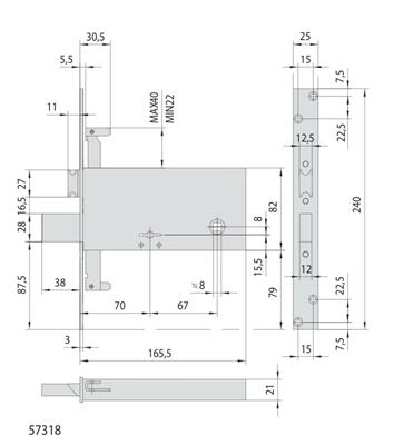 SERRATURA DOPP.MAPPA F25 E70 MAND+SCROCCO      [#]      (12)