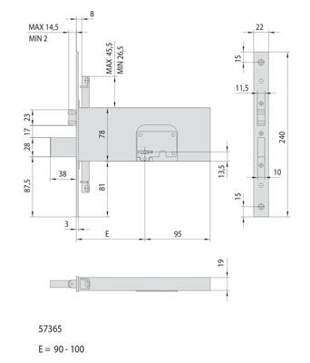 SERRATURA DOPP.MAPPA     F22 E90 4MAND+RULLO
