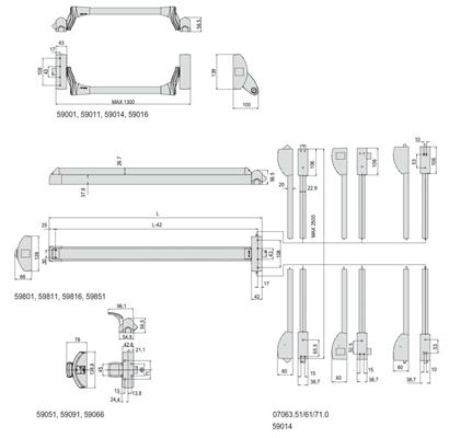 ANTIPANICO TOUCH BAR 840mm
