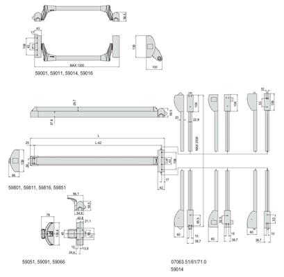 ANTIPANICO TOUCH BAR 3p COMPONIBILE L.1300mm [#]
