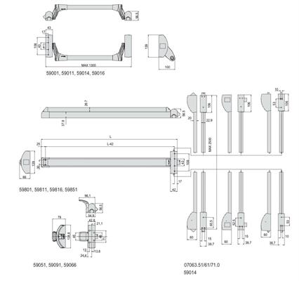 ANTIPANICO TOUCH BAR 2p COMPONIBILE L.1200