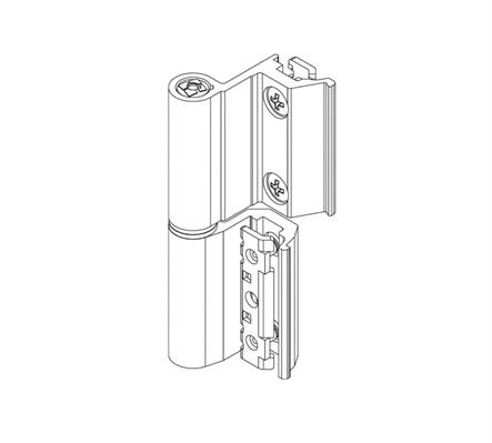 CERNIERA C.E 3A PREMONTATA SX ARGENTO FLASH BASE