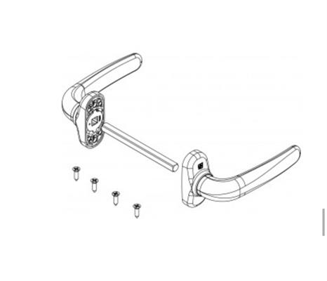 MANIGLIA DOPPIA PRIMA PLUS RAL 1013                     (10)
