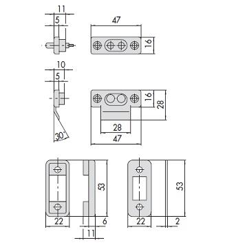 CONTATTI ELETTRICI IN NYLON CON SPESSORI                 (6)